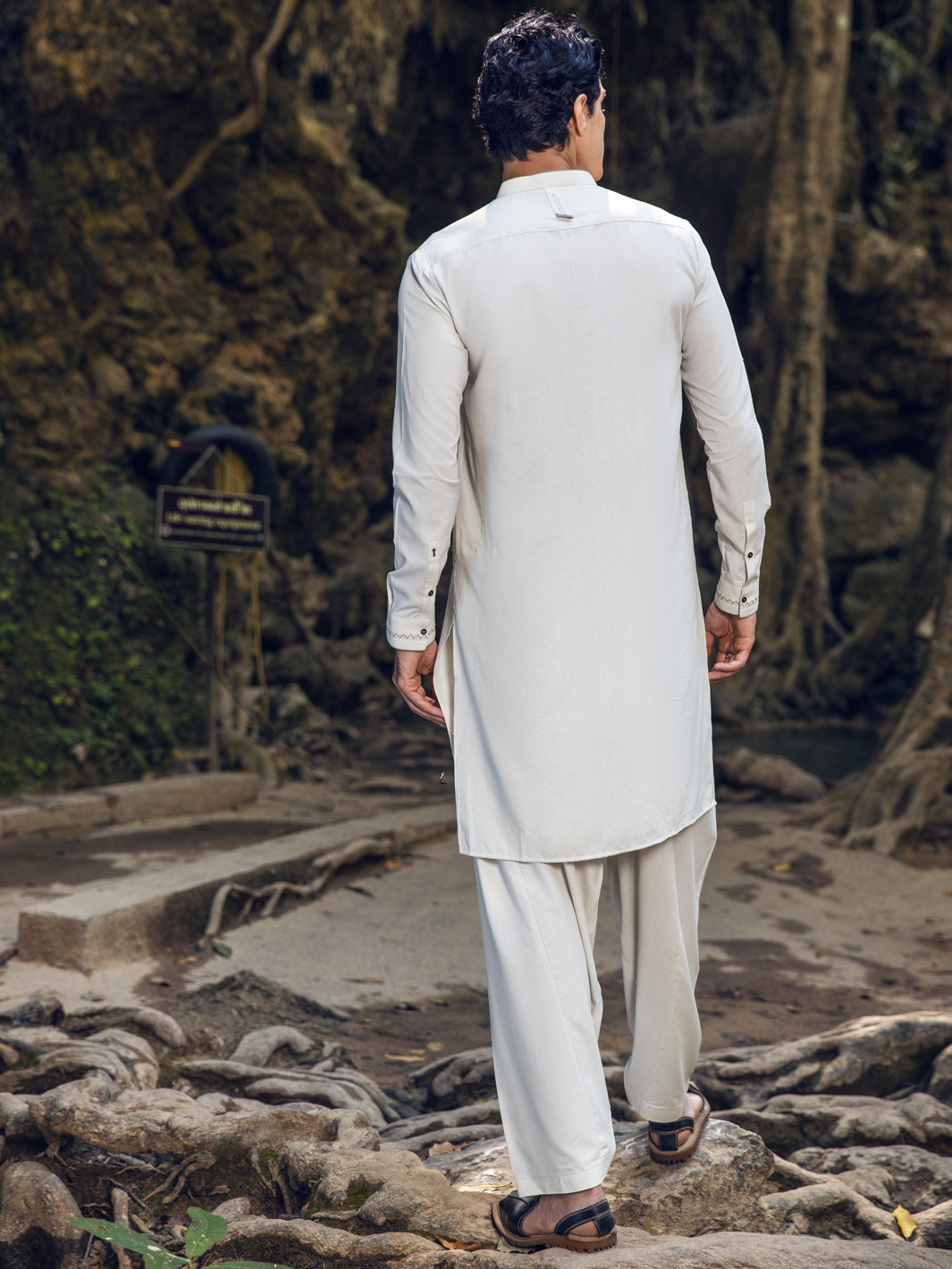 Light Green Blended Kameez Shalwar - AL-KS-2888