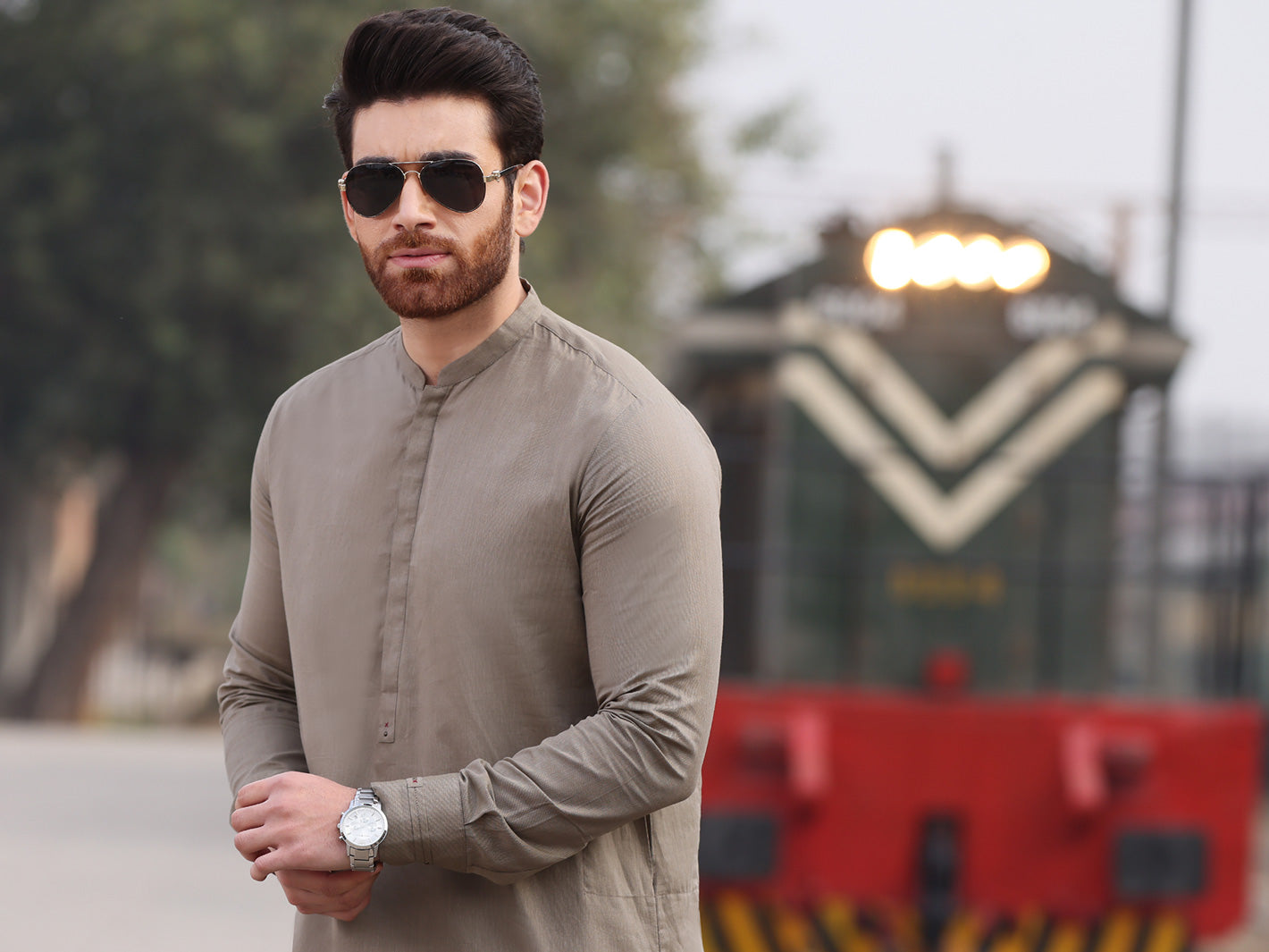 Green Cotton Kurta Pajama - AL-KT-2555