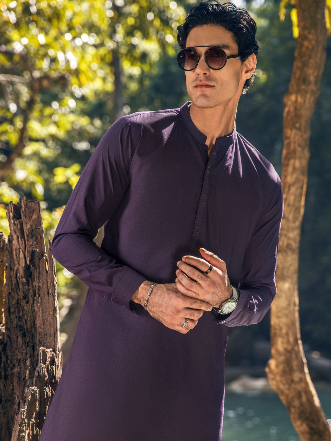 Purple Blended Kurta Trouser - AL-KT-2884