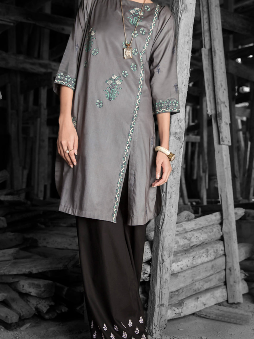 Grey Bunnat Tunic - LK-701