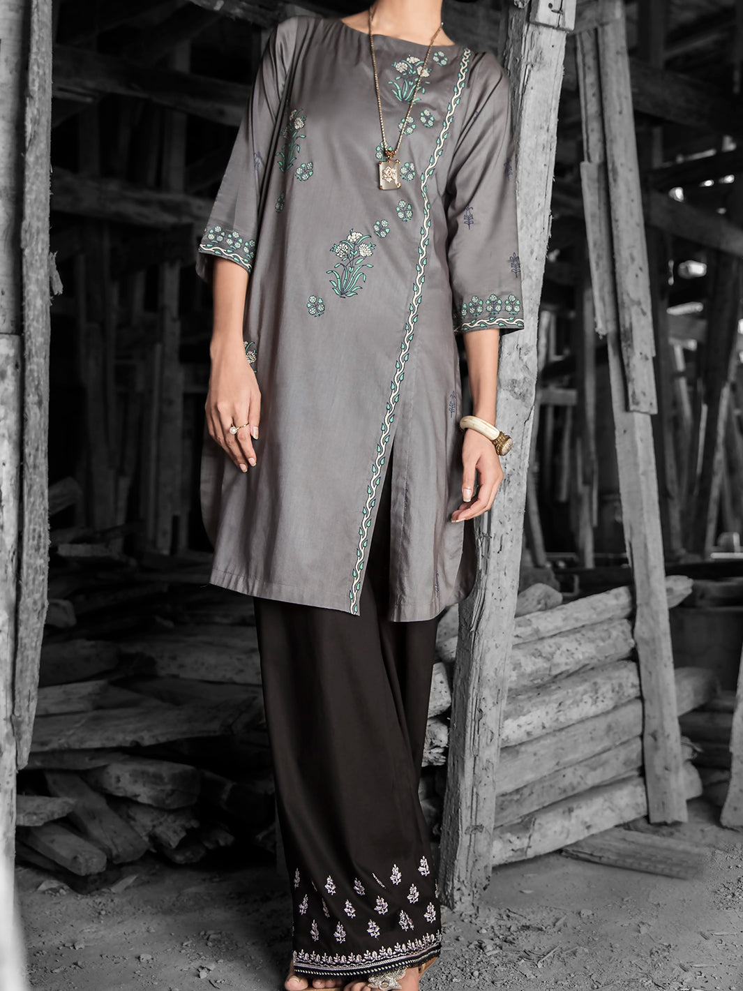 Grey Bunnat Tunic - LK-701