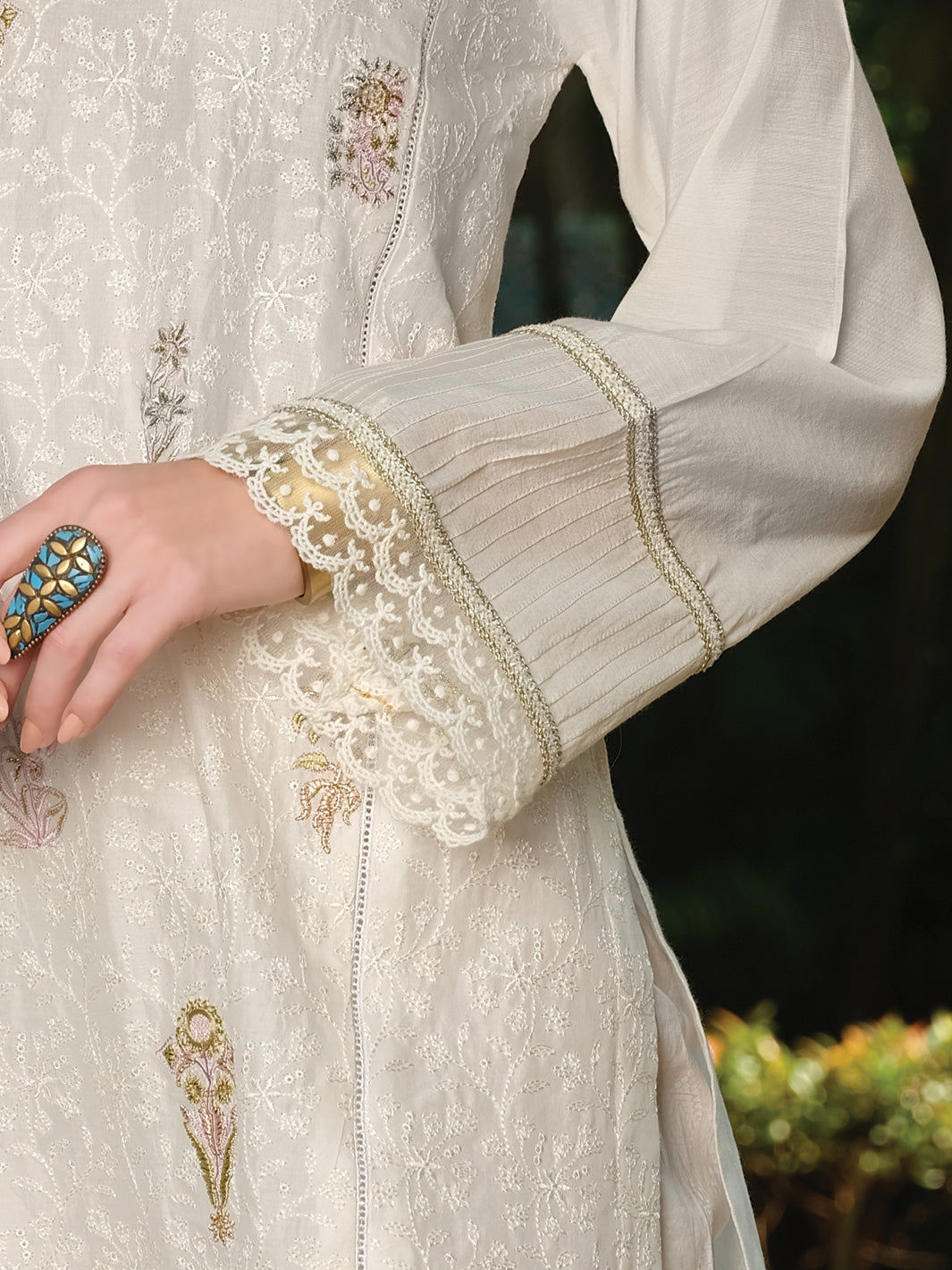 White Chicken Kari Tunic - AL-LK-726