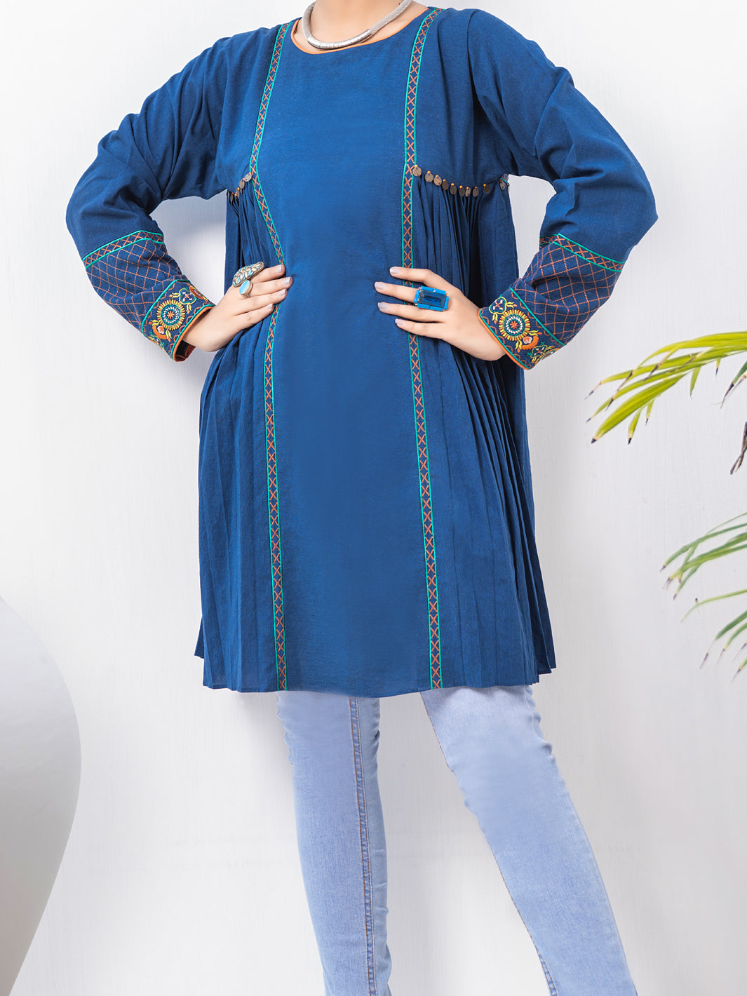Blue Karandi Tunic - AL-LK-765