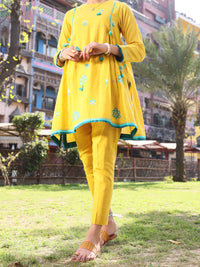 Mustard Dobby Cotton Tunic - AL-LK-790A