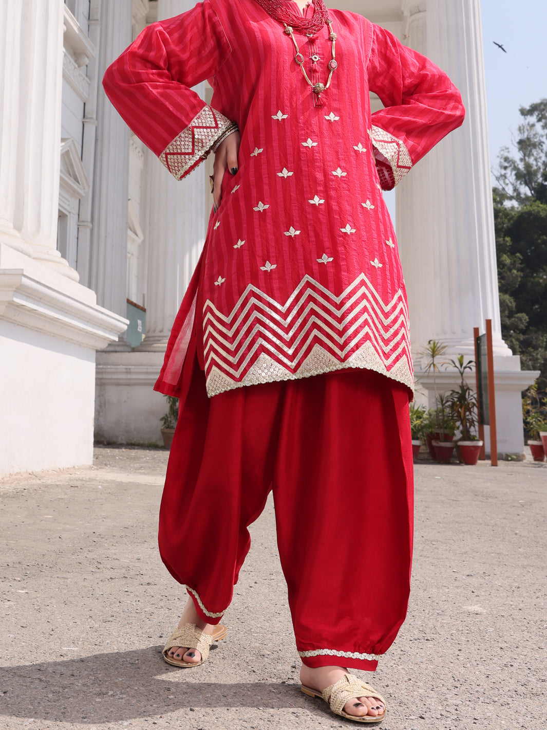 Pink Silk Tunic - AL-LK-796