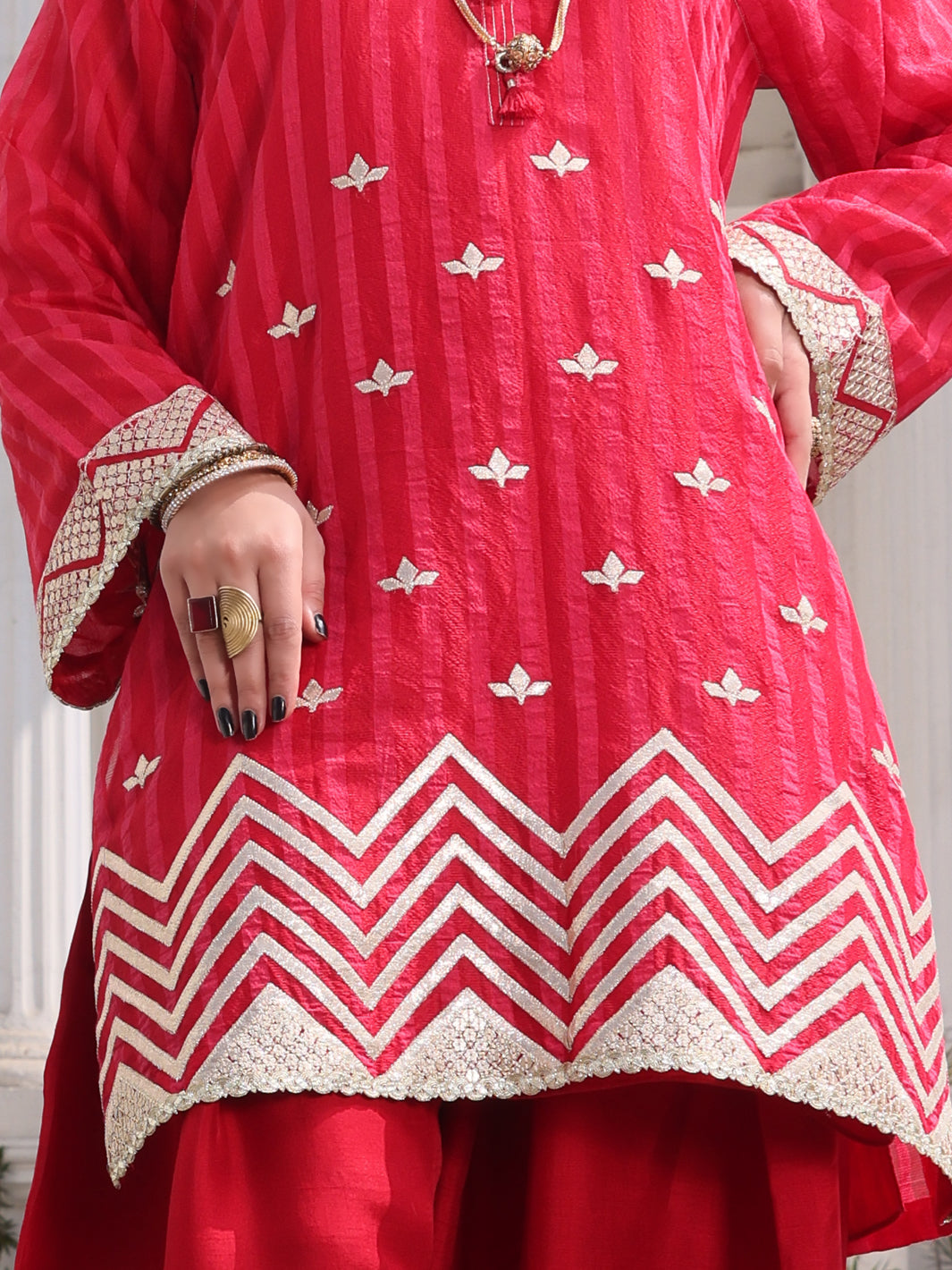Pink Silk Tunic - AL-LK-796
