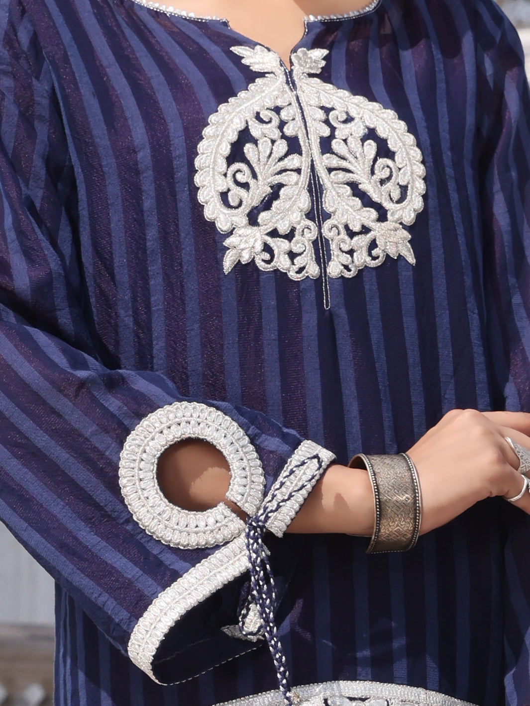 Blue Silk Tunic - AL-LK-798