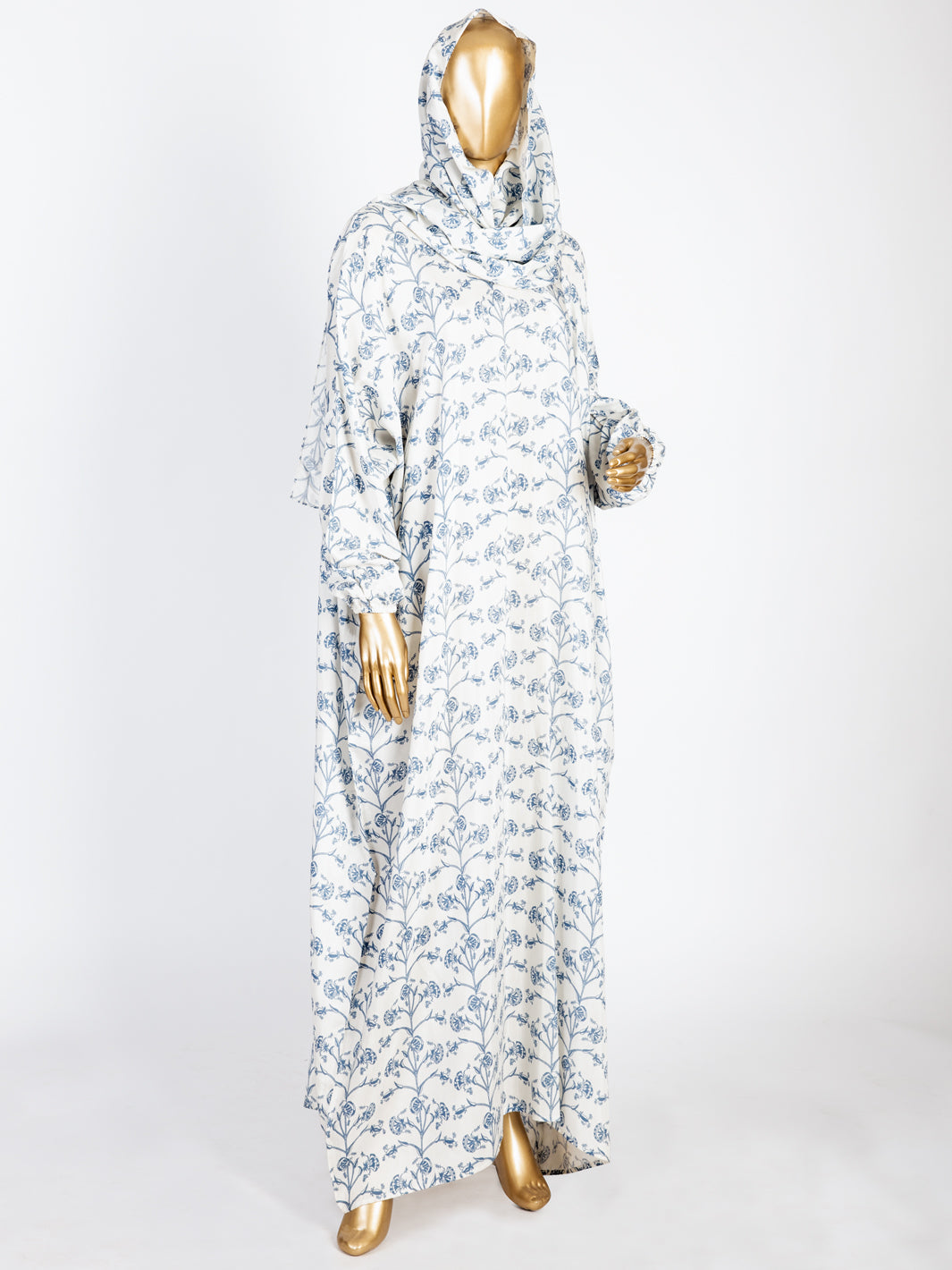 White Viscose Salah Robe - AL-LK-824B