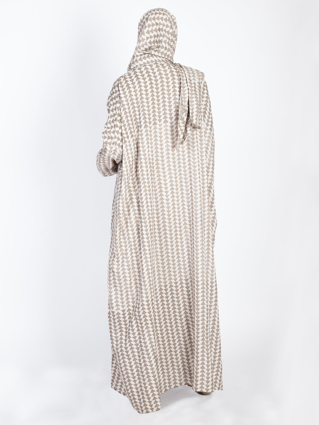Beige-Brown Viscose Salah Robe - AL-LK-824C