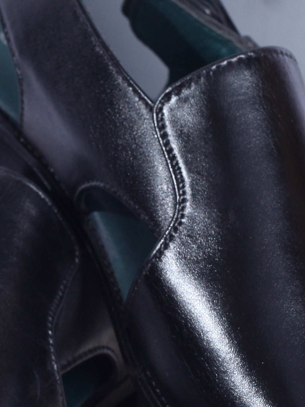 Black Leather Peshawari Chappal - AL-MFW-HC-147