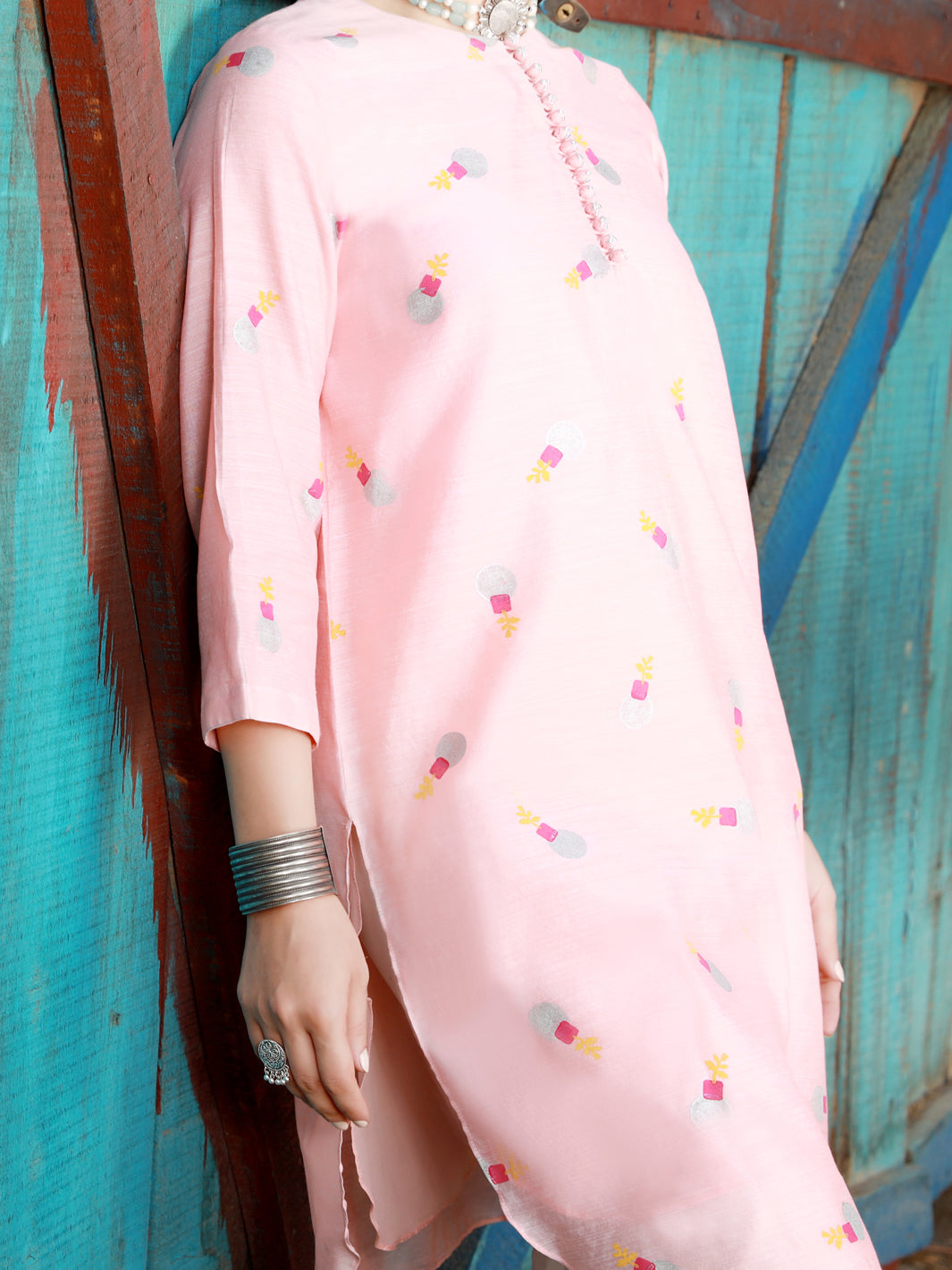 Sea Green Paper Cotton Tunic - AL-LK-828A