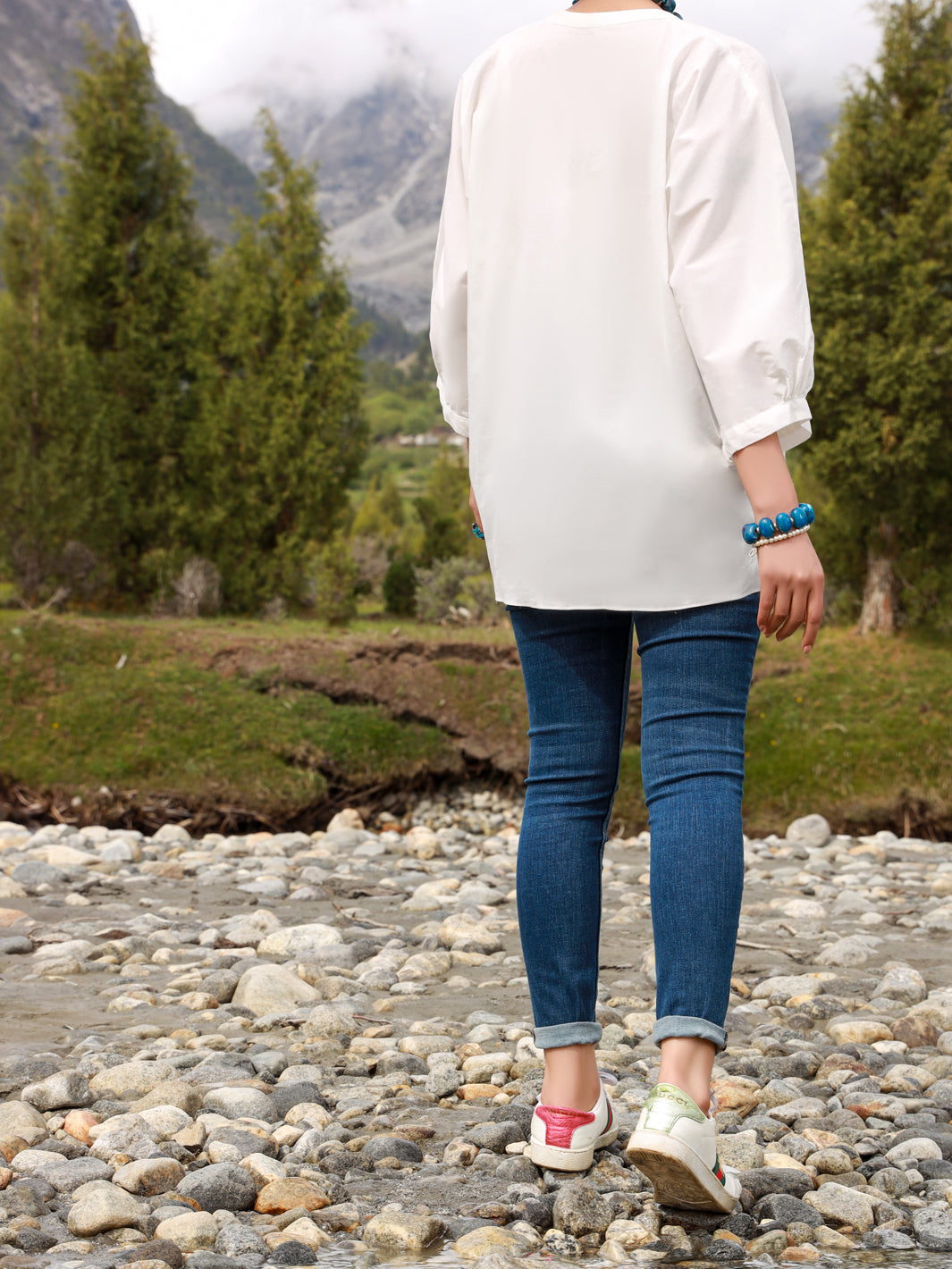 White Cambric Tunic - AL-LK-854
