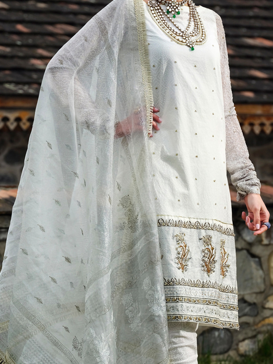 White Viscose 3 Piece Formal Suit - LS-237