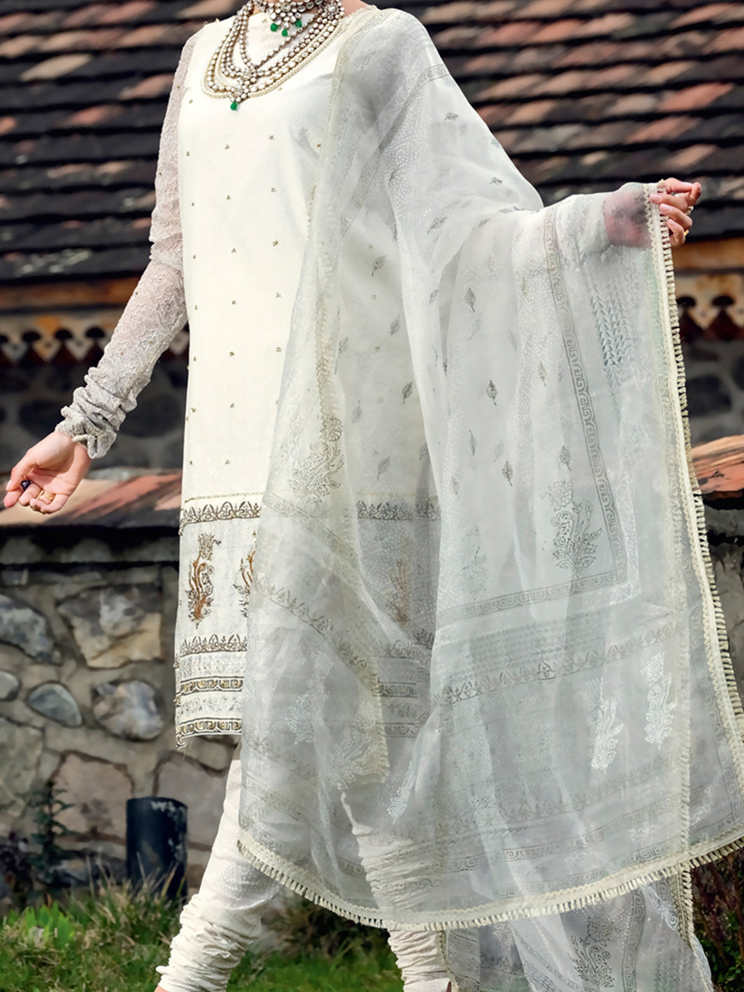 White Viscose 3 Piece Formal Suit - LS-237