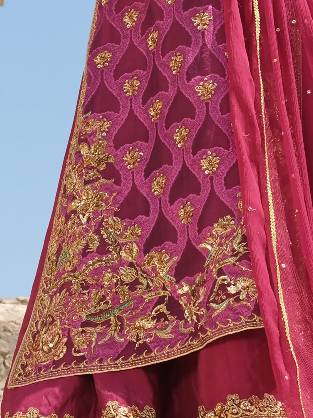 Magenta 3 Piece Formal Suit - LS-268