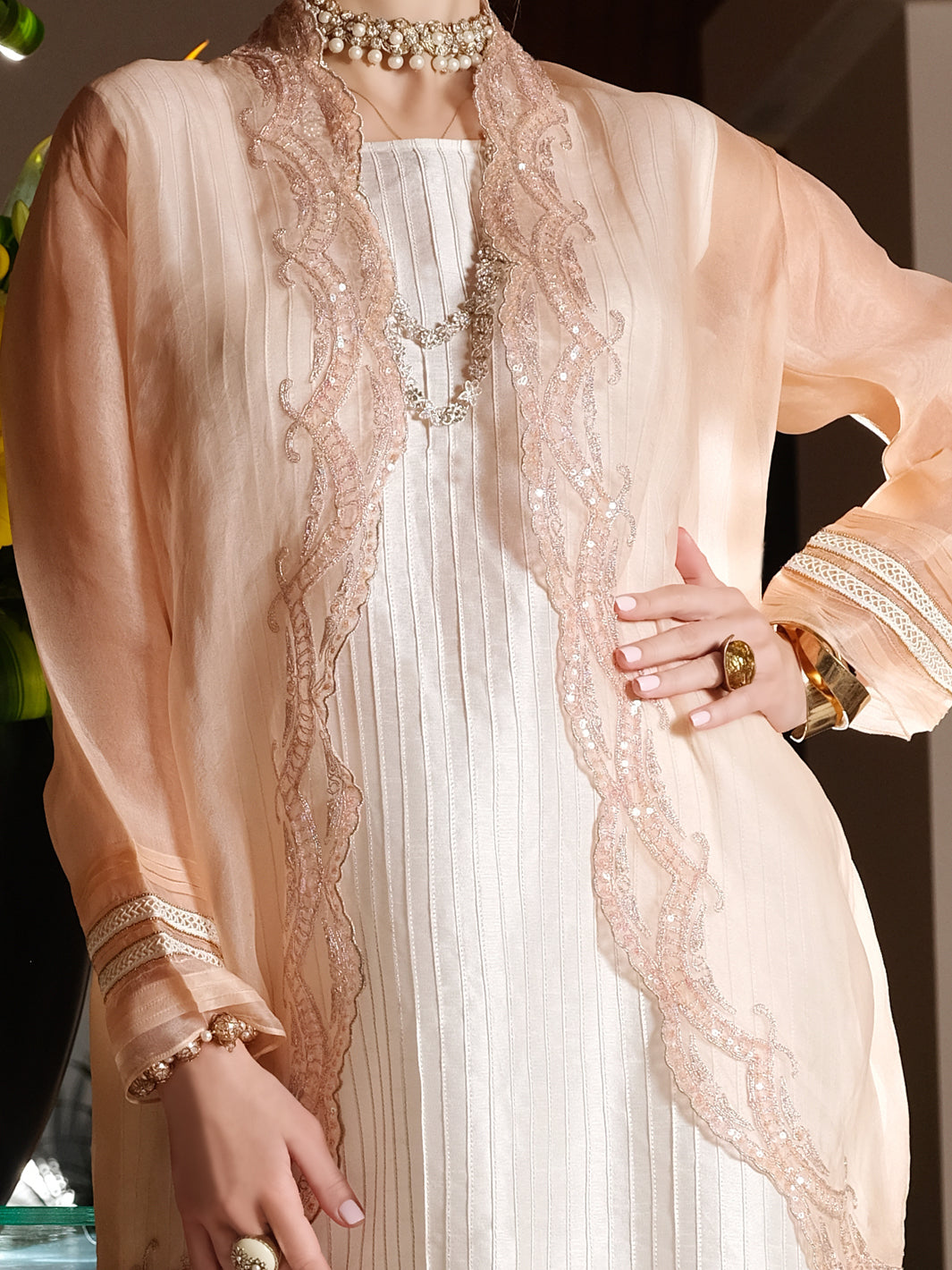 White 2Pc Formal Stitched - AL-2PS-LS-281