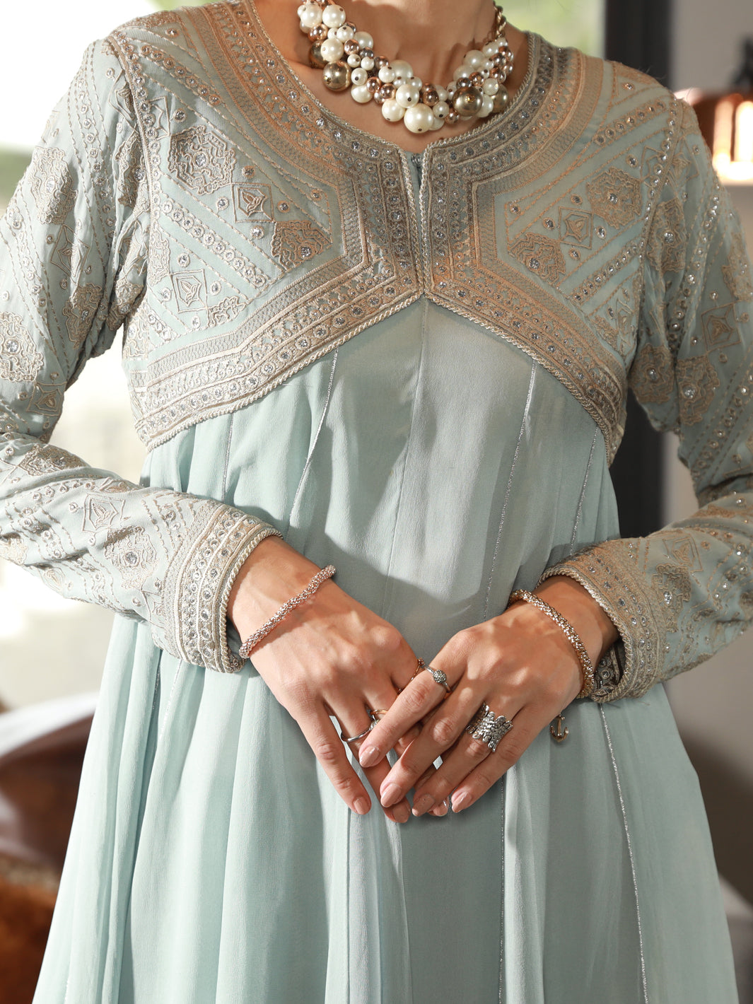 Grey 2 Piece Formal Stitched - AL-2PS-LS-334