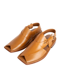 Brown Leather Peshawari Chappal - AL-MFW-HC-112