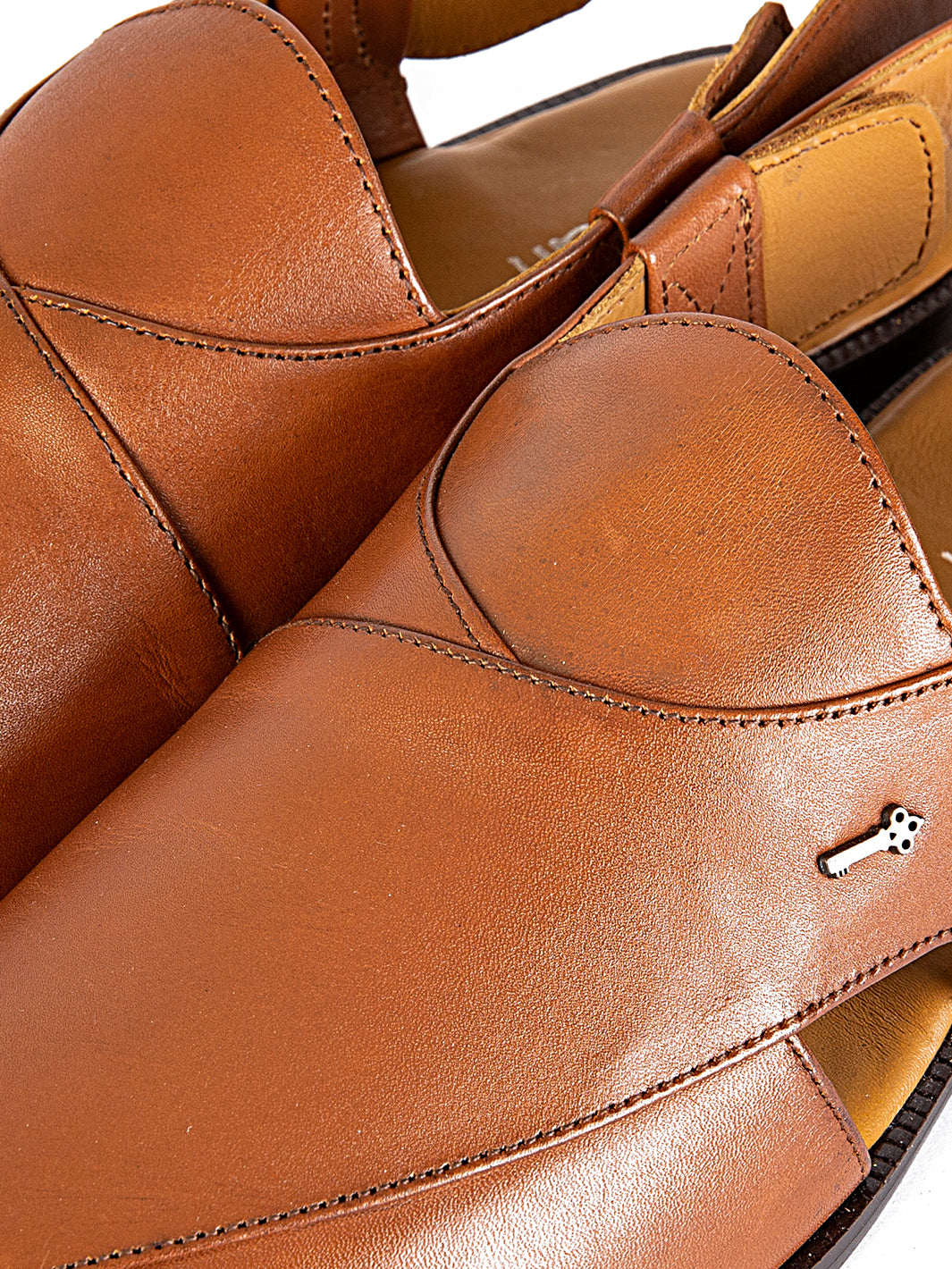 Brown Leather Peshawari Chappal - AL-MFW-HC-142