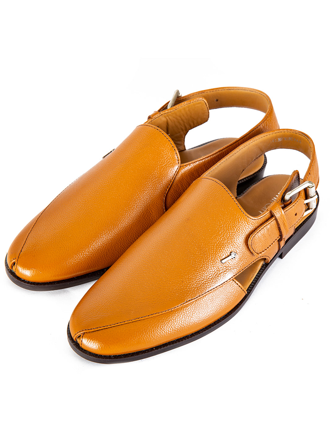 Tan Leather Peshawari Chappal - AL-MFW-HC-144