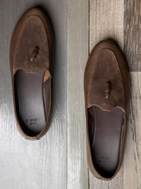 Brown Leather-Suede Slip-On - AL-MSHO-004-20