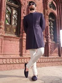 Blue Men Sherwani - AL-SW-113