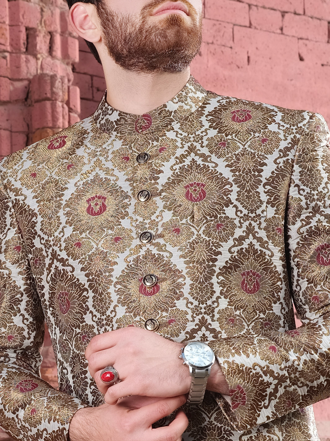 Copper Men Sherwani - AL-SW-114 - Almirah Online