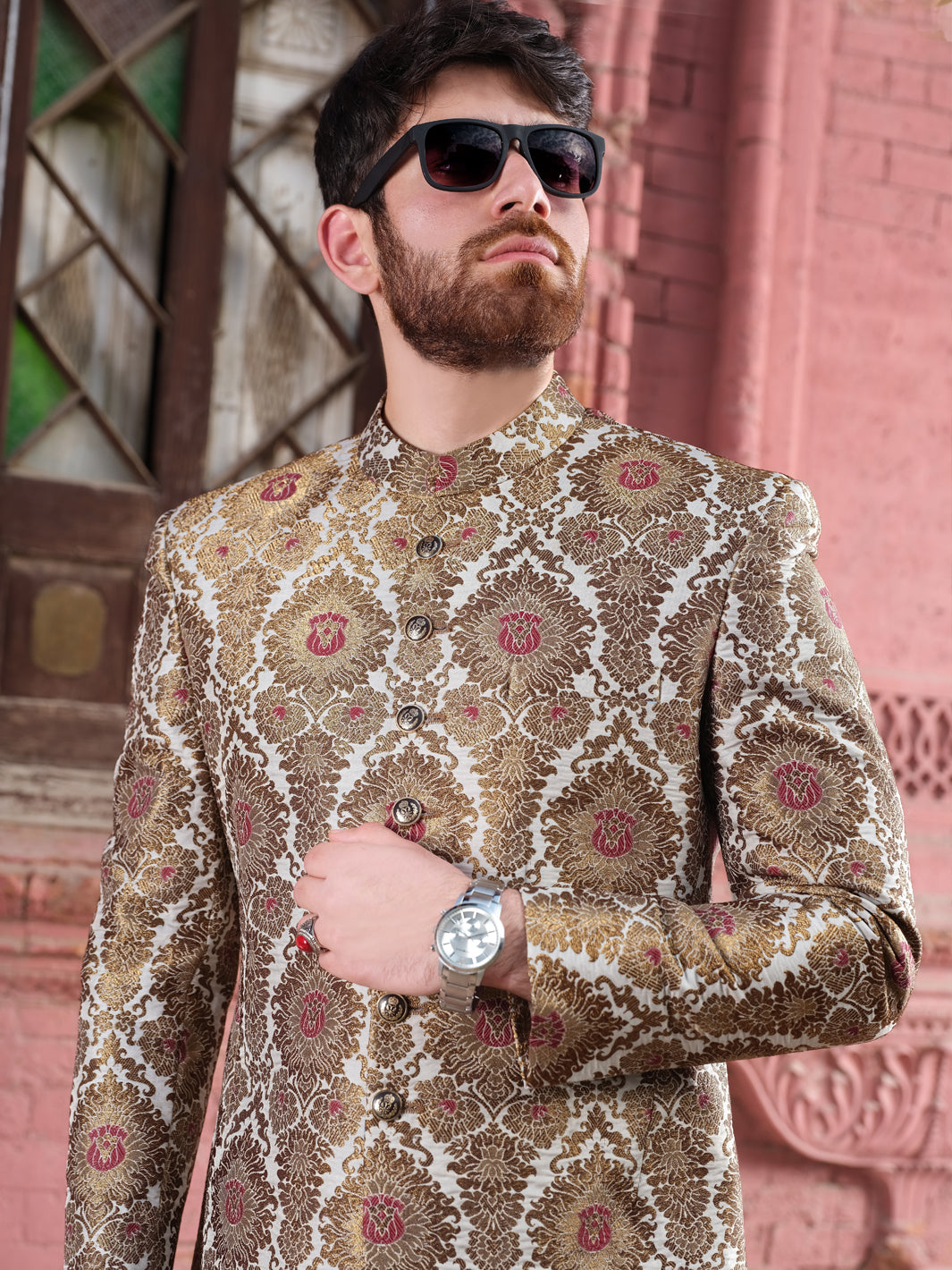 Copper Men Sherwani - AL-SW-114 - Almirah Online