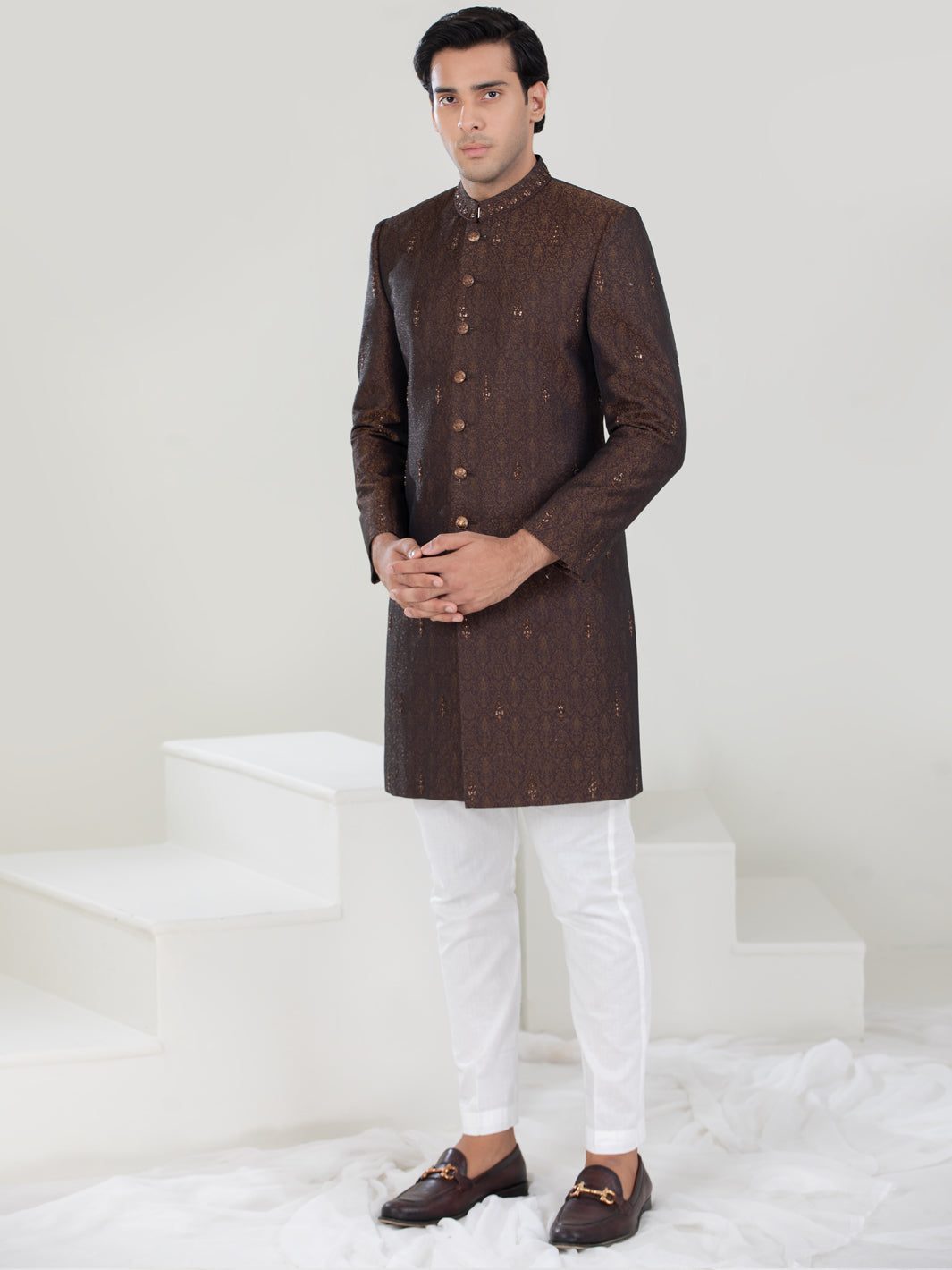 Copper Blended Sherwani - AL-SW-140