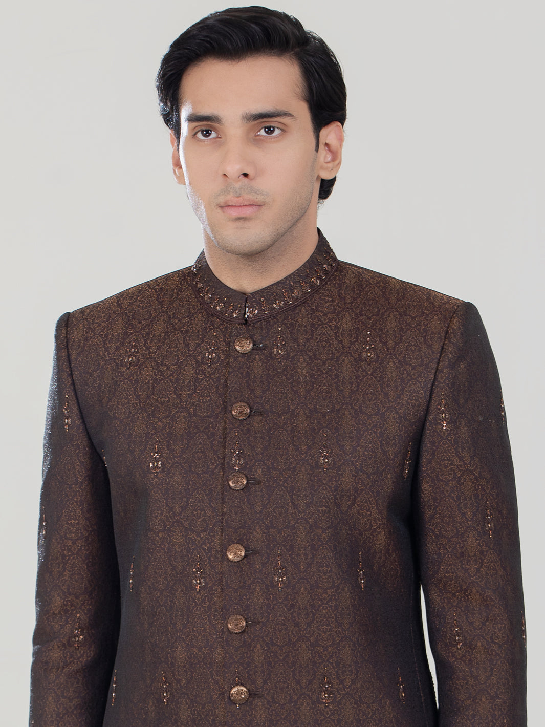 Copper Blended Sherwani - AL-SW-140