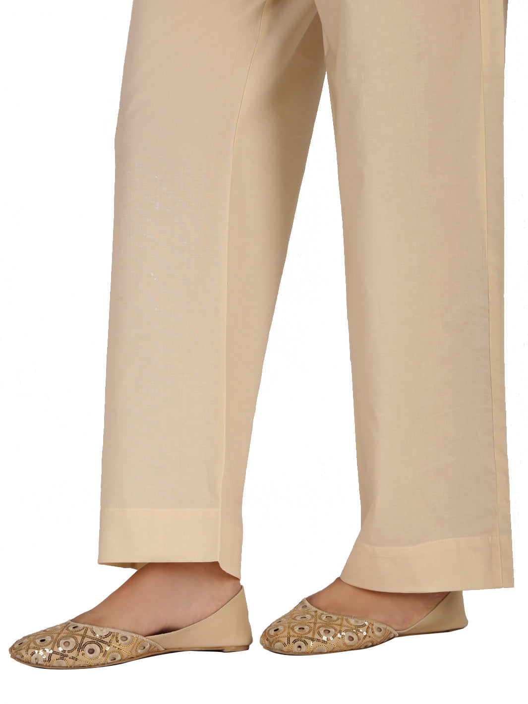 Cream Cotton Trouser - AL-T-414C