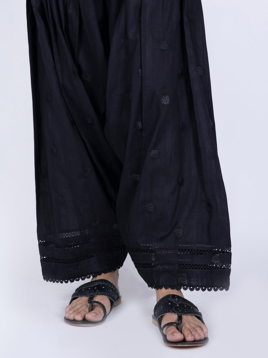 Black Jacquard Trousers - AL-T-623
