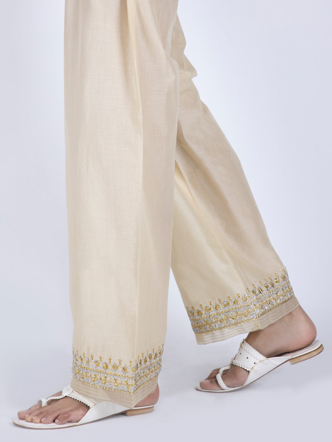 White Cambric Trousers - AL-T-629