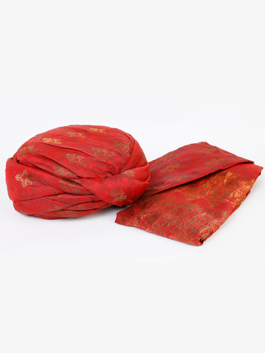 Red Jamawar Turban - AL-TB-065
