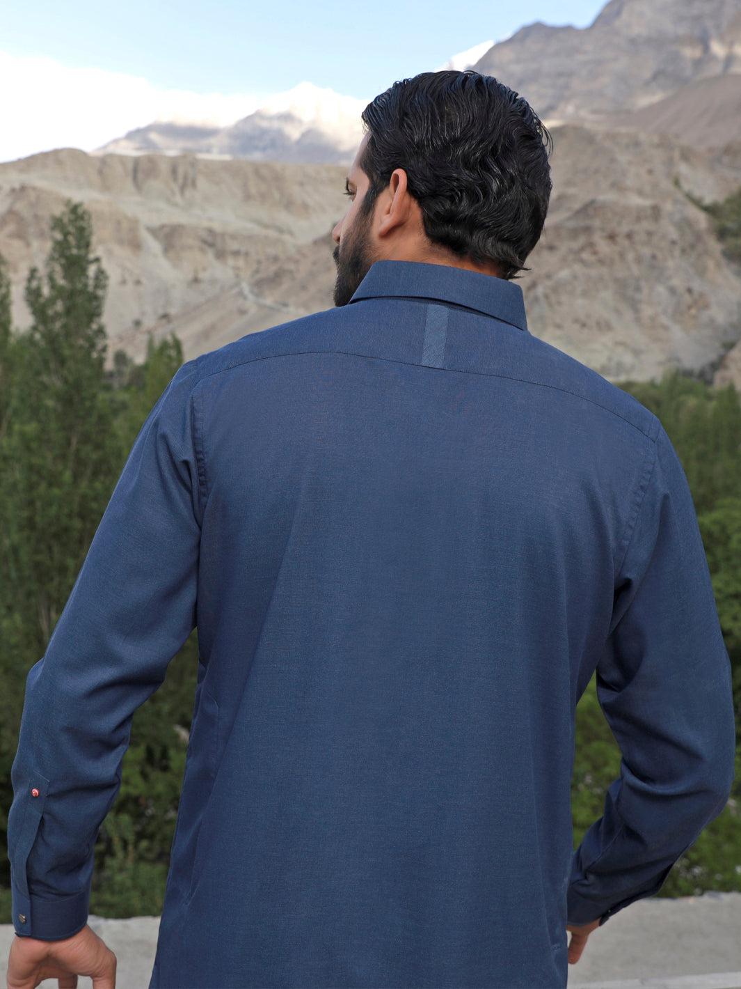 Blue Blended Kameez Shalwar - ALWA-KS-326