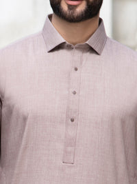 Light Brown Blended Kameez Shalwar - ALWA-KS-136