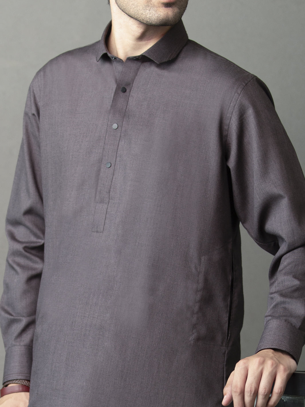 Grey Blended Kameez Shalwar - ALWA-KS-261