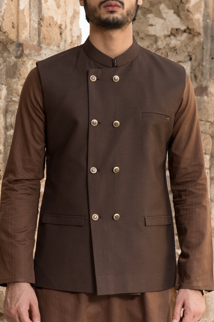 Brown Suiting Waistcoat - WC-266