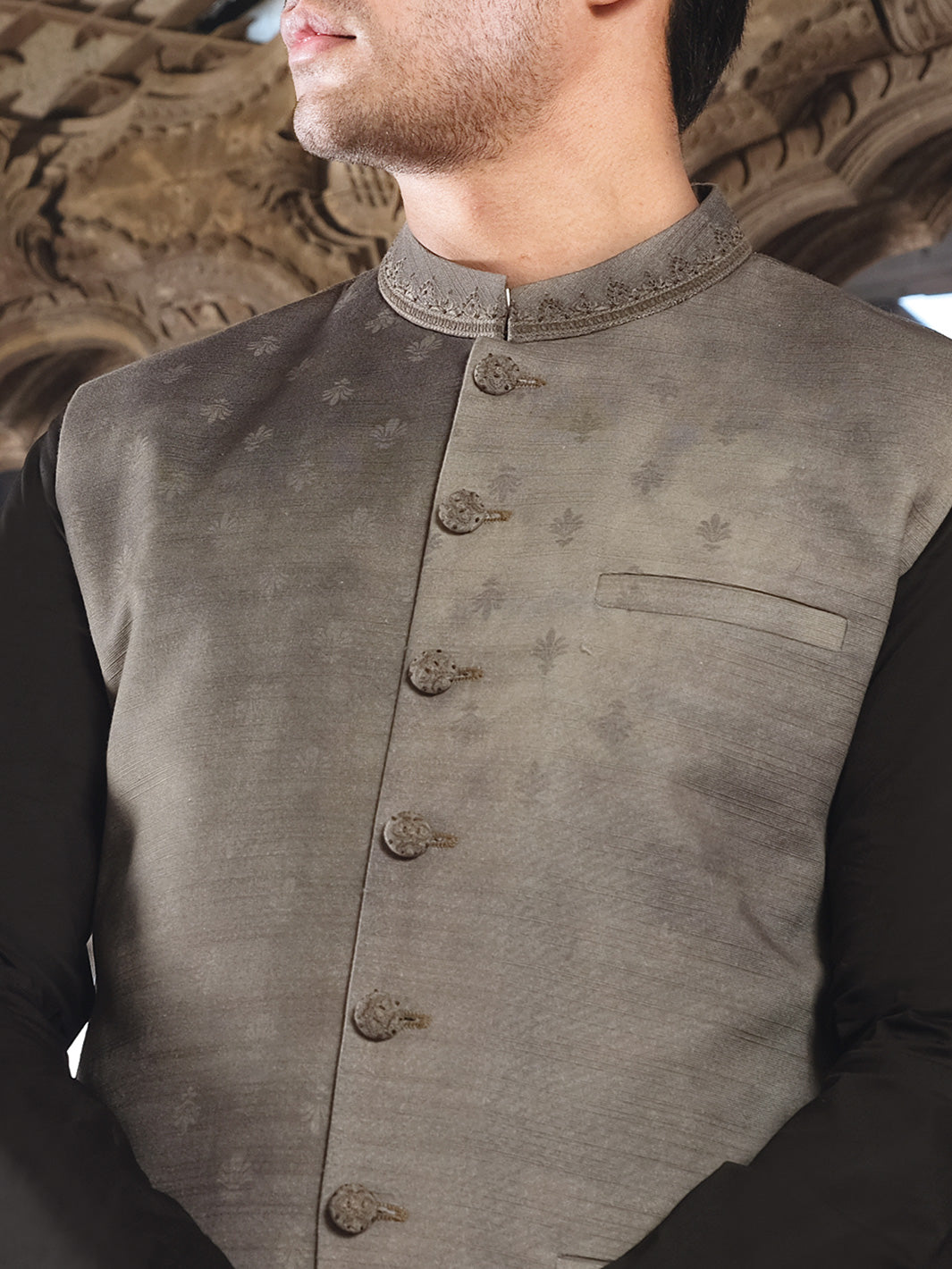 Green Cotton Waistcoat - AL-WC-308