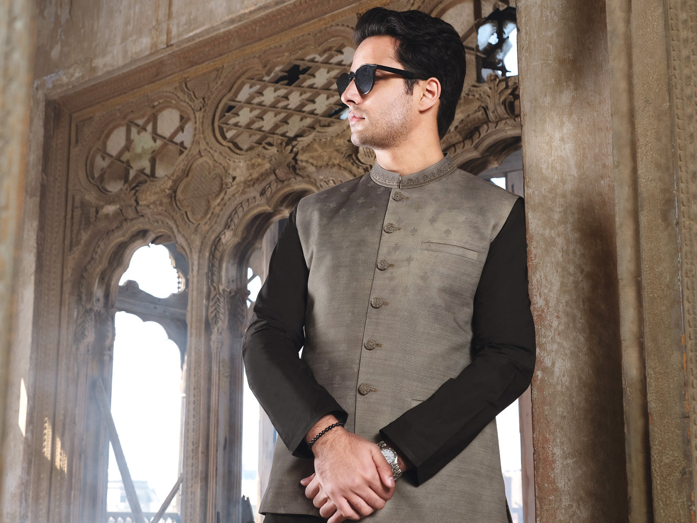 Green Cotton Waistcoat - AL-WC-308