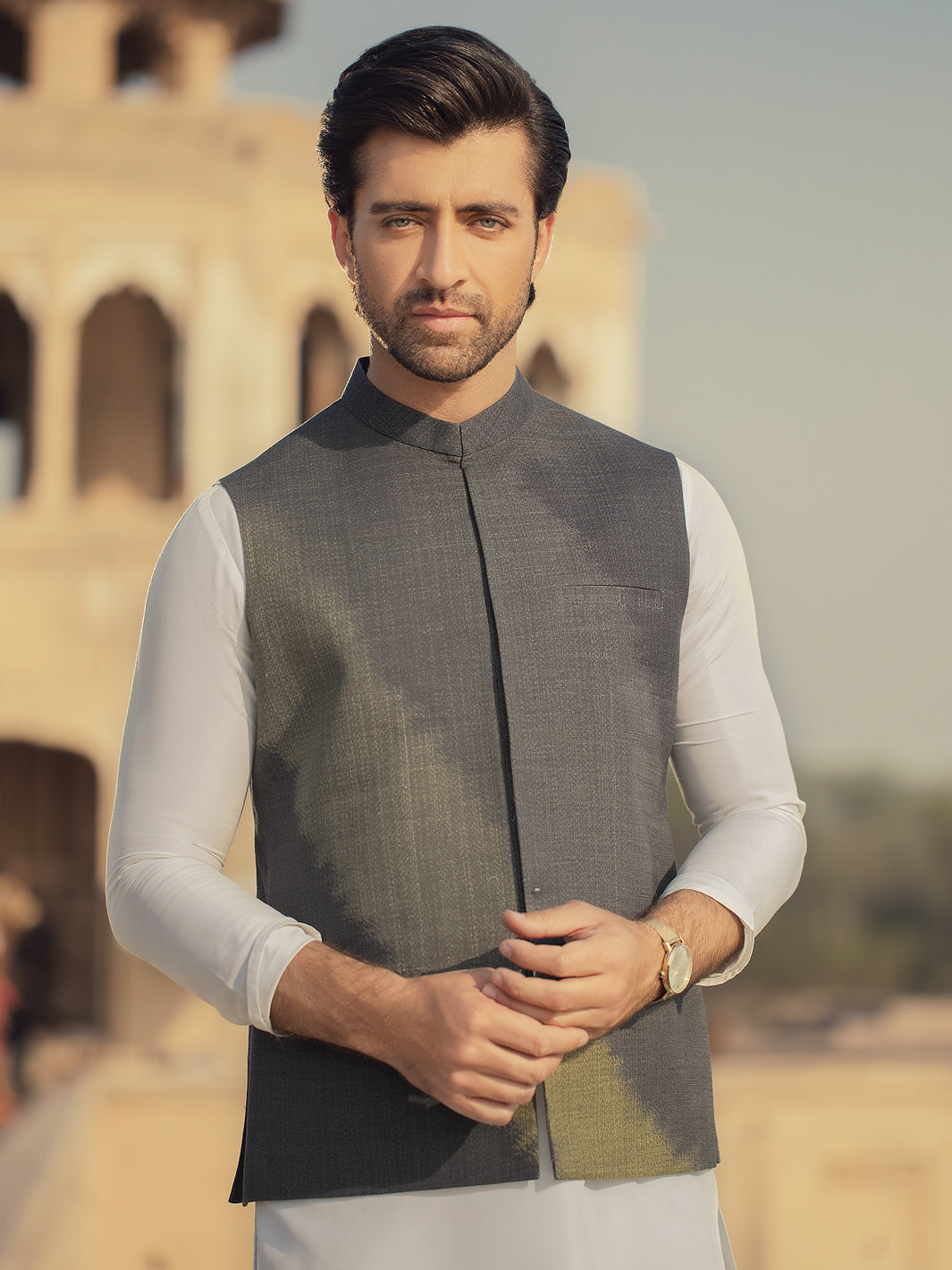 Green Cotton Waistcoat - AL-WC-311