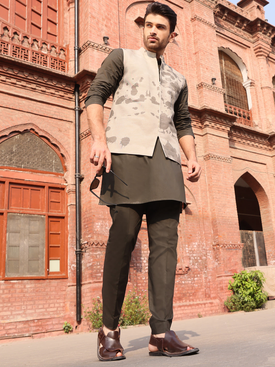 Green Cotton Waistcoat - AL-WC-312