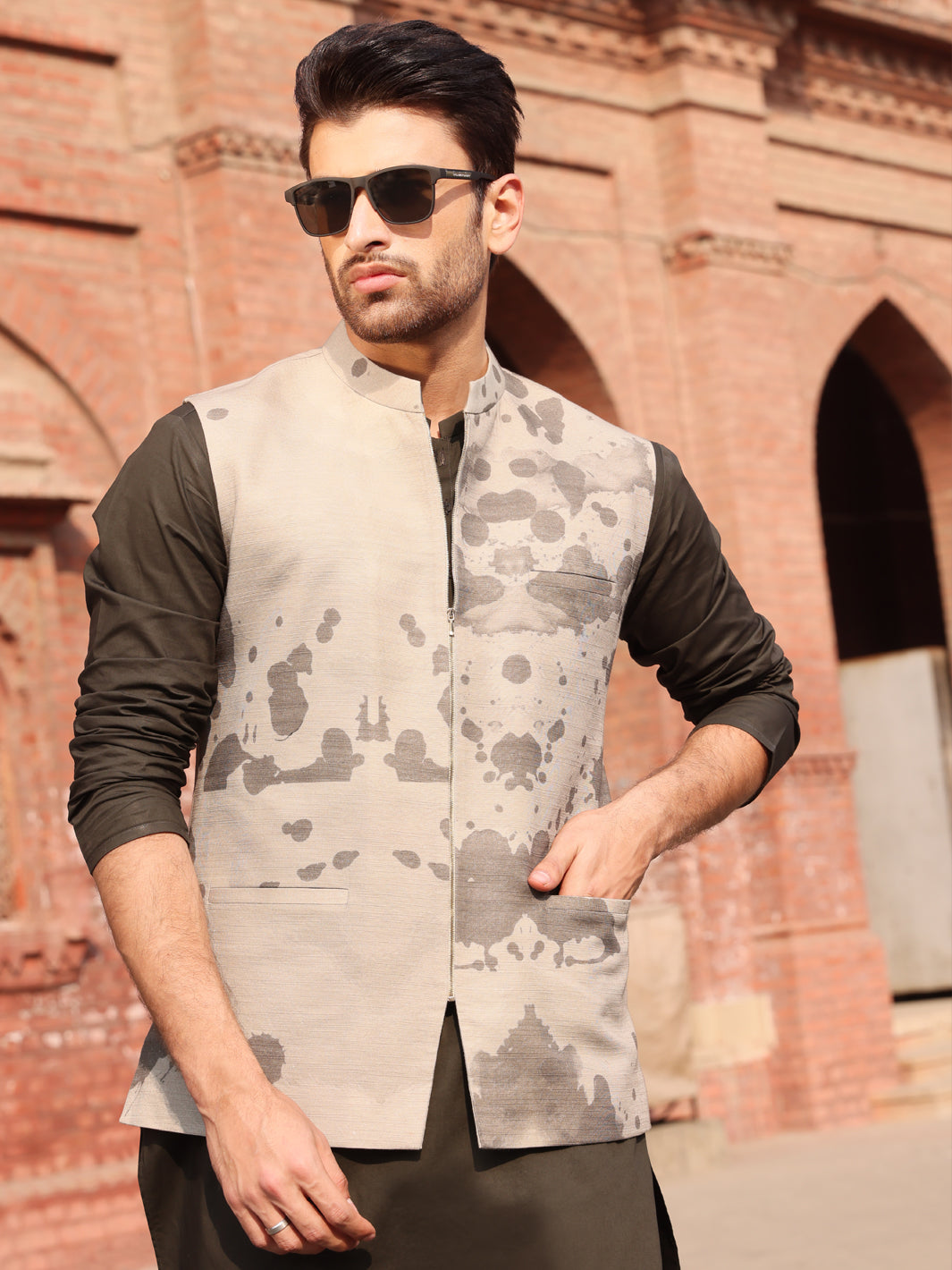 Green Cotton Waistcoat - AL-WC-312