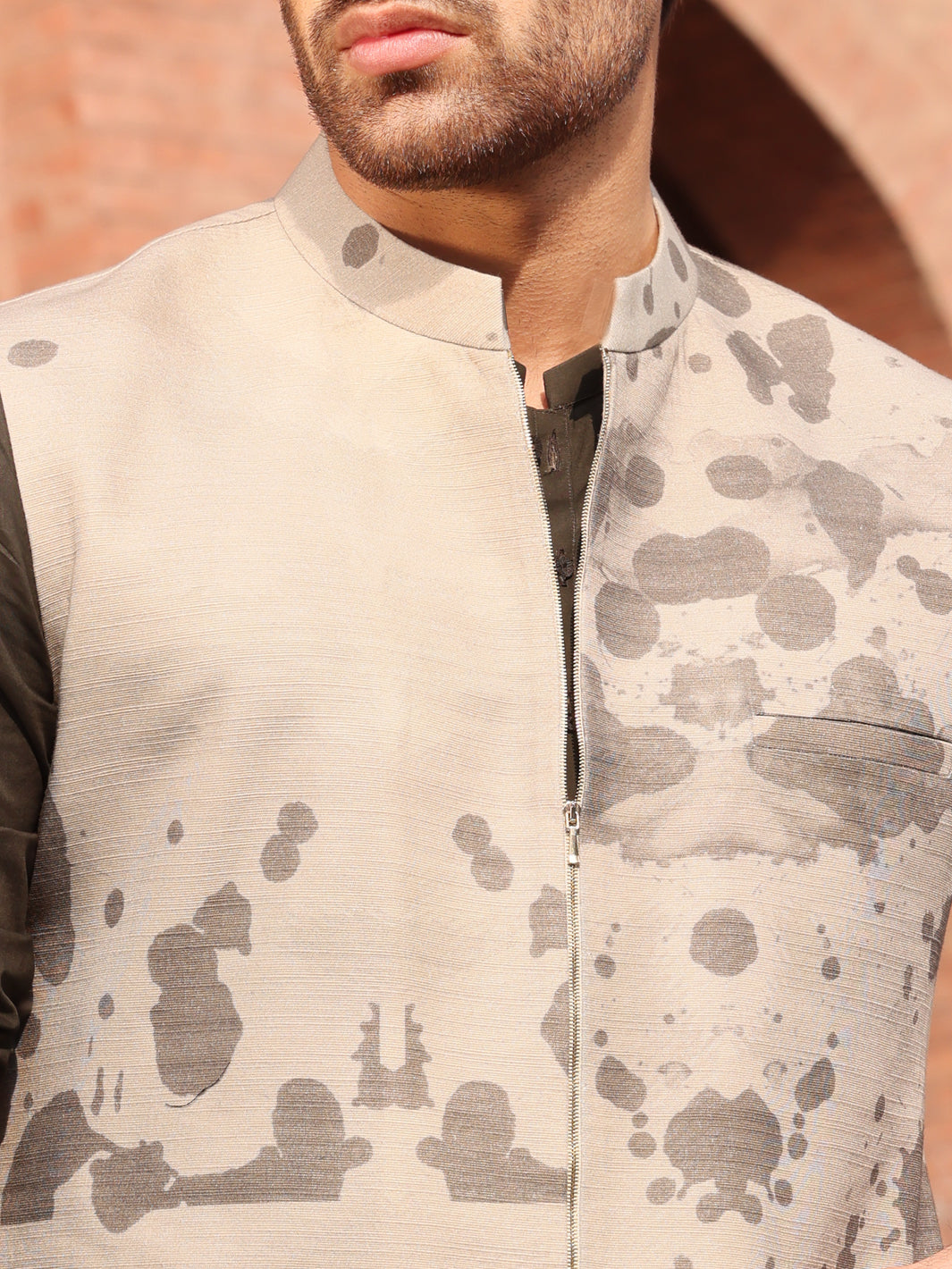 Green Cotton Waistcoat - AL-WC-312
