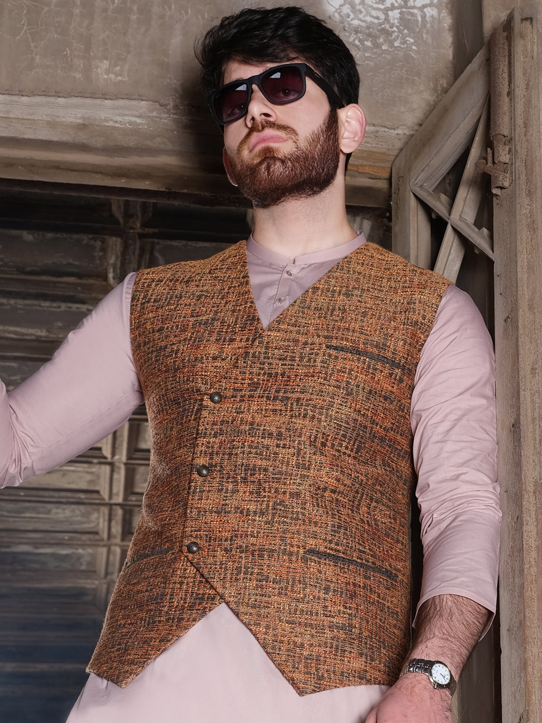 Orange Waistcoat - AL-WC-322
