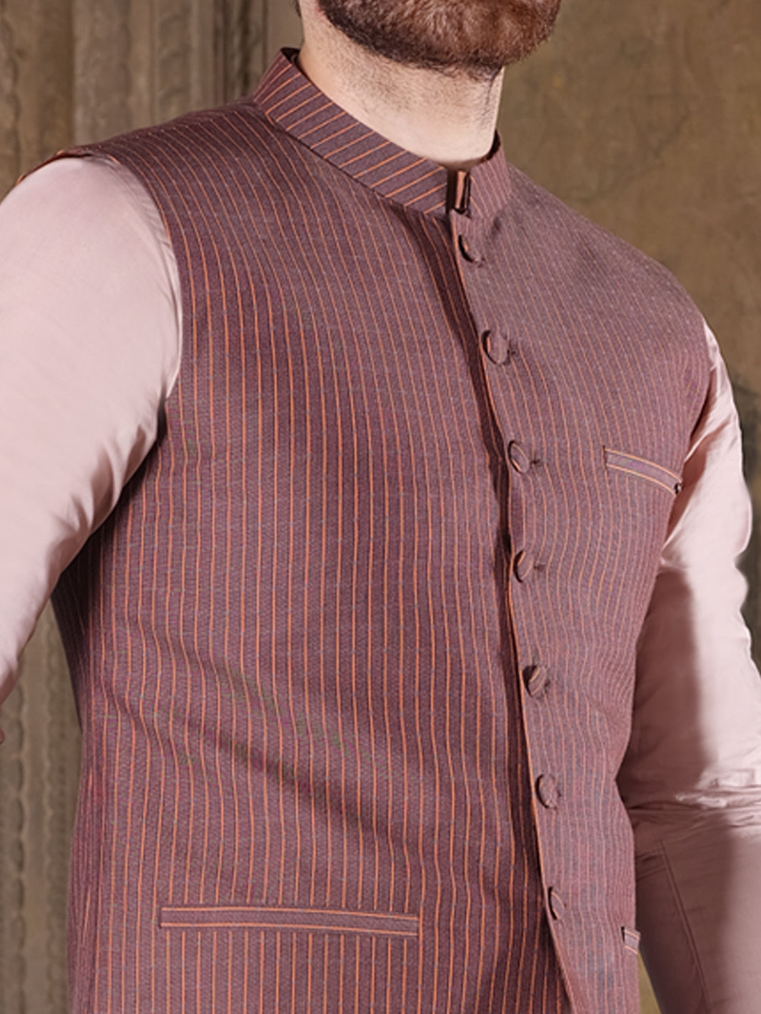 Light Purple Suiting Waistcoat - AL-WC-329