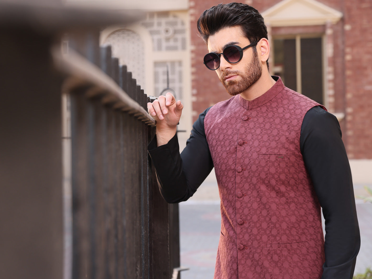 Maroon Cotton Waistcoat - AL-WC-335B