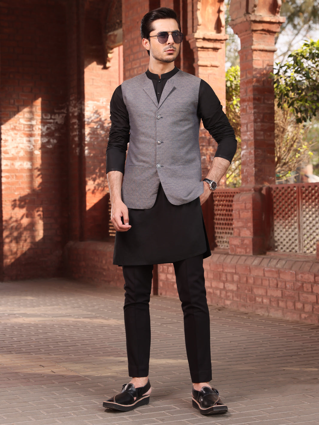 Grey Cotton Waistcoat - AL-WC-352
