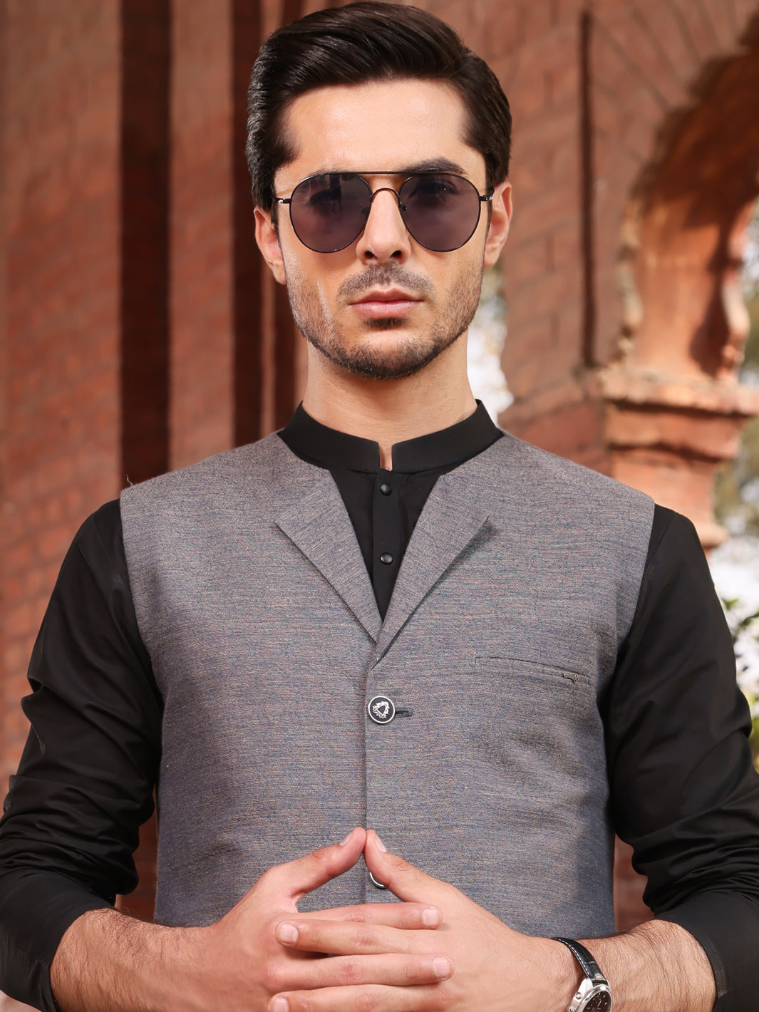 Grey Cotton Waistcoat - AL-WC-352