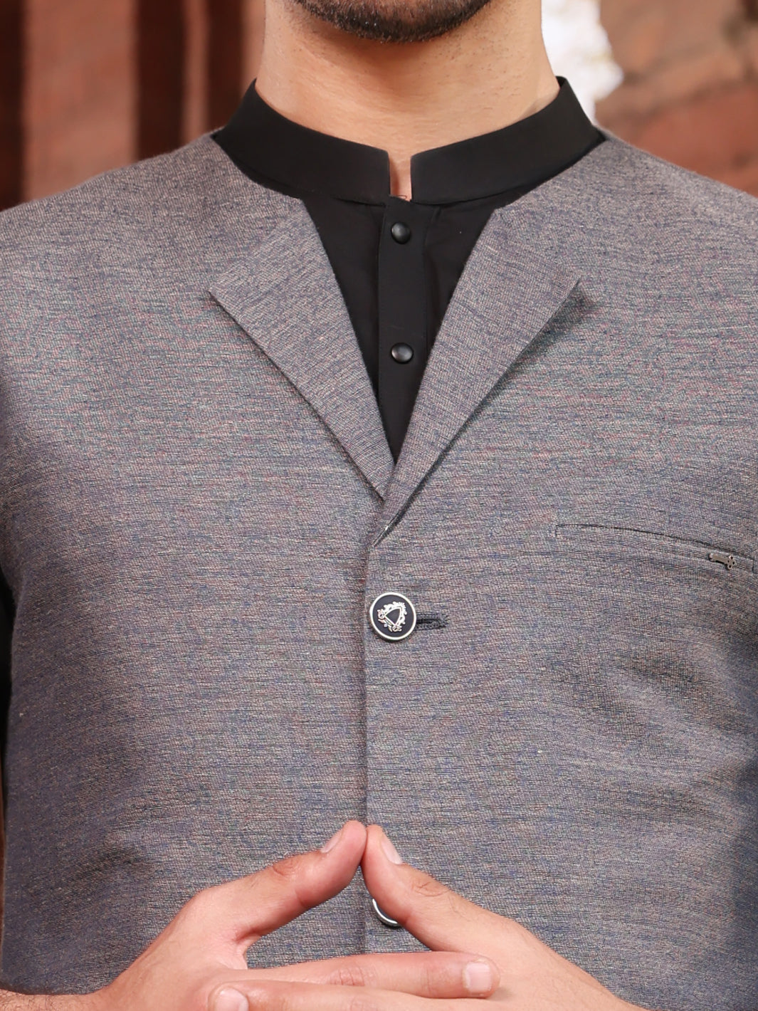 Grey Cotton Waistcoat - AL-WC-352